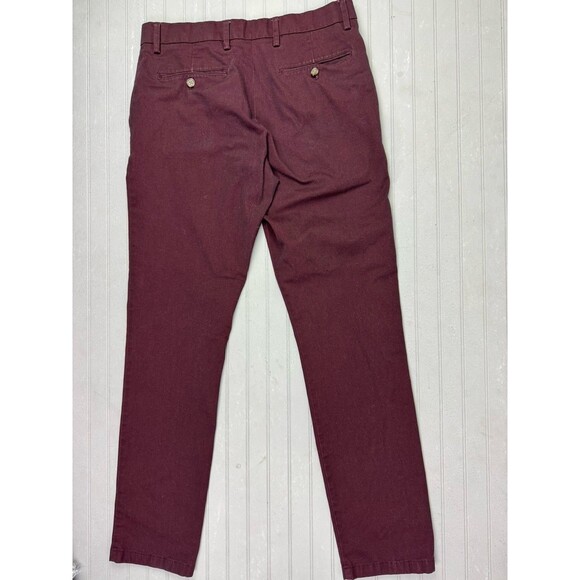 Old Navy Size 31x32 Mens Chino Pants Burgandy Ultimate Slim (Actual Inseam 30.5) - Picture 3 of 3